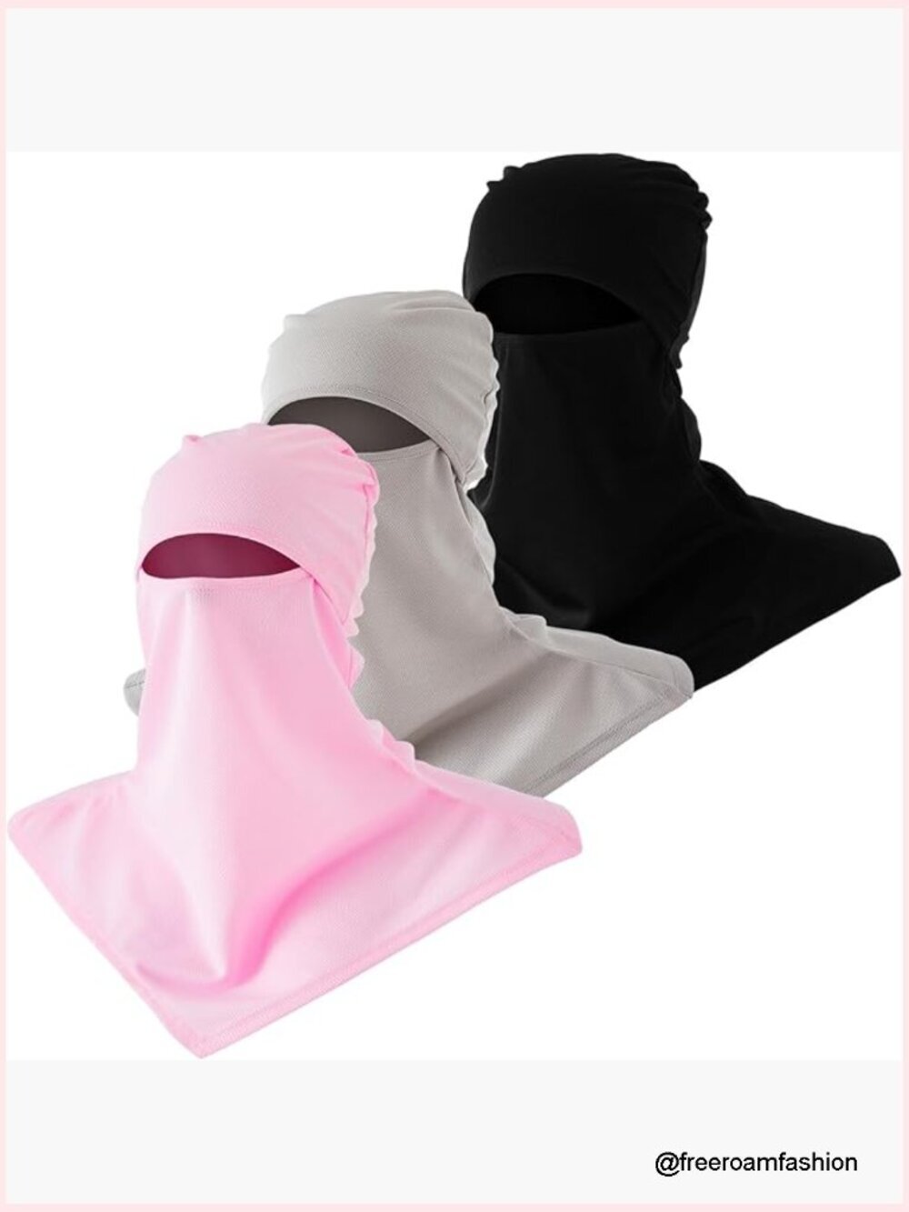 3 Pack Unisex Balaclava Face Cover Sun Protection Neck Gaiter for Outdoor Sports